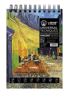 Vincent - Vincent Çok Amaçlı Eskiz Defteri 200Gr A4 25 Sayfa Beyaz