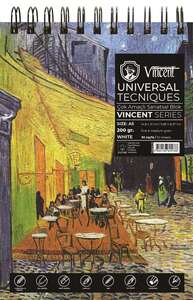 Vincent - Vincent Çok Amaçlı Eskiz Defteri 200Gr A5 50 Sayfa Beyaz
