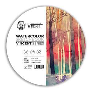Vincent - Vincent Daire Suluboya Defteri 300Gr 15cm 10 Sayfa