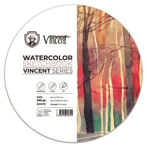 Vincent Daire Suluboya Defteri 300Gr 20cm 10 Sayfa - Vincent