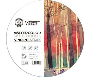 Vincent - Vincent Daire Suluboya Defteri 300Gr 30cm 10 Sayfa