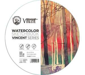Vincent - Vincent Daire Suluboya Defteri 300Gr 35cm 10 Sayfa