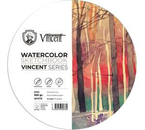 Vincent - Vincent Daire Suluboya Defteri 300Gr 40cm 10 Sayfa