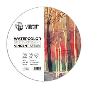Vincent - Vincent Daire Suluboya Defteri 300Gr 50cm 10 Sayfa