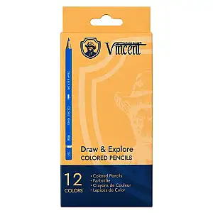 Vincent Draw & Explore Kuru Boya Kalem Seti 12'li Karton Kutu - Vincent