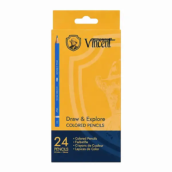 Vincent Draw & Explore Kuru Boya Kalem Seti 24'lü Karton Kutu - 1