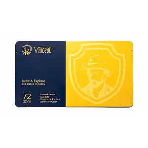 Vincent Draw & Explore Kuru Boya Kalem Seti 72'li Metal Kutu - Vincent