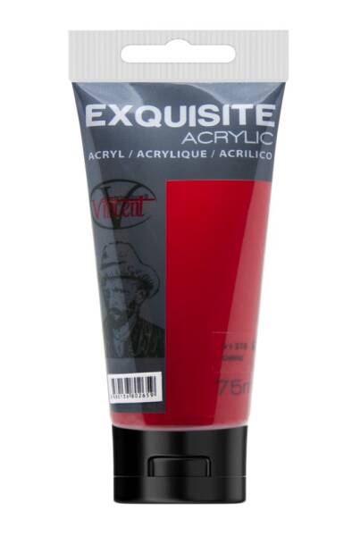 Vincent Exquisite Akrilik Boya 200 ML Cadmium Red Dark - 1