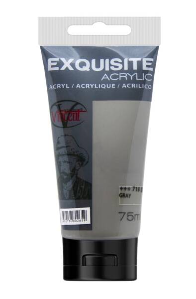 Vincent Exquisite Akrilik Boya 200 ML Medium Grey - 1