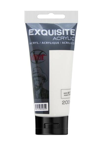 Vincent Exquisite Akrilik Boya 200 ML Pearl White - 1