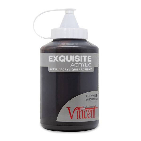 Vincent Exquisite Akrilik Boya 500 ML Vandyke Brown - 1