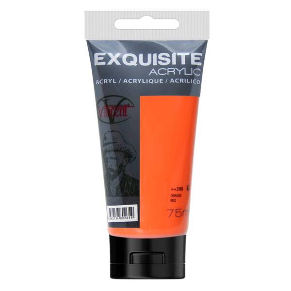 Vincent Exquisite Akrilik Boya 75 ML Orange Red - 1