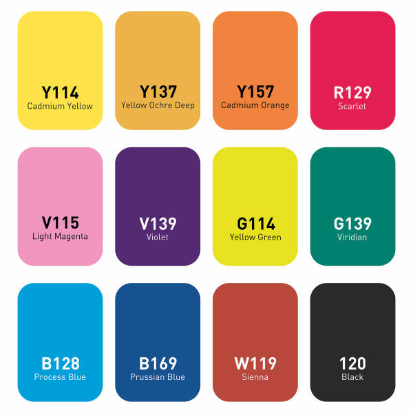 Vincent Graph Master Brush Marker 12A - 2