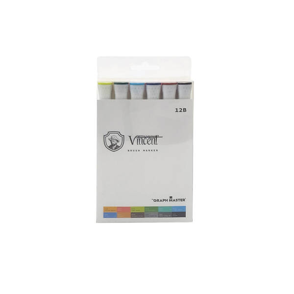 Vincent Graph Master Brush Marker 12B - 1