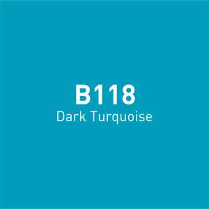 Vincent Graph Master Brush Marker B118 Dark Turquoi̇se - 4