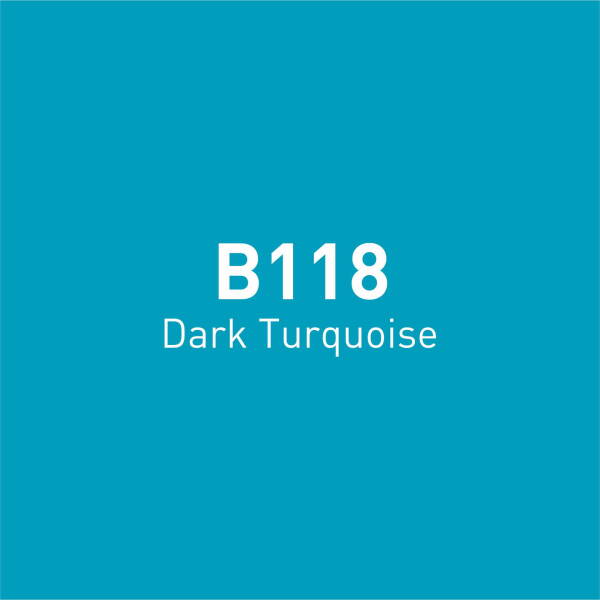 Vincent Graph Master Brush Marker B118 Dark Turquoi̇se - 4
