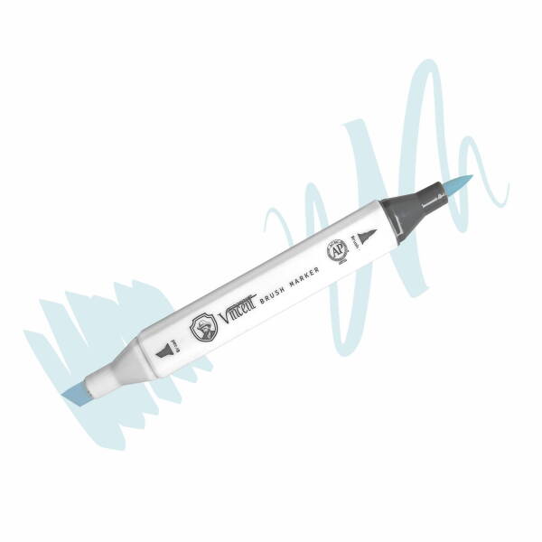 Vincent Graph Master Brush Marker B124 Mi̇nt Blue - 1