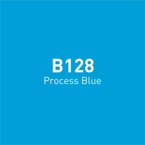 Vincent Graph Master Brush Marker B128 Process Blue - 4