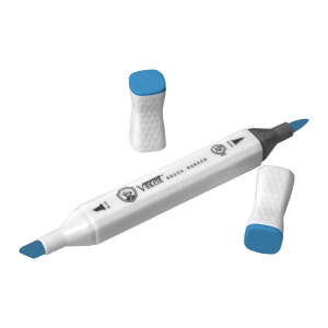 Vincent Graph Master Brush Marker B128 Process Blue - 3