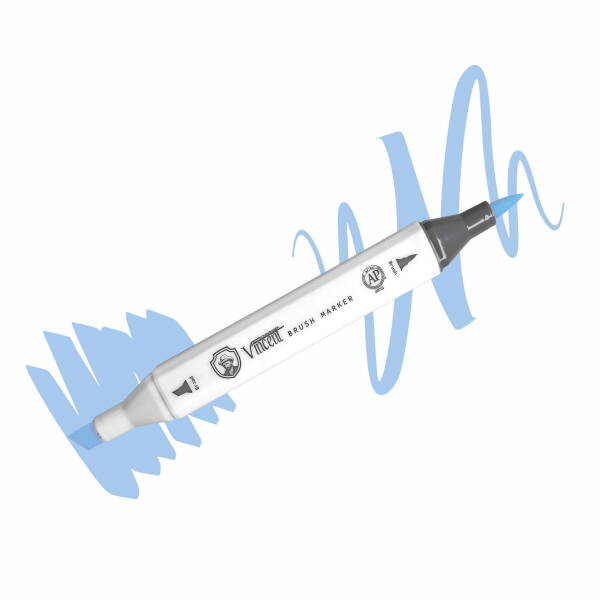Vincent Graph Master Brush Marker B154 Pale Ultramari̇ne - 1