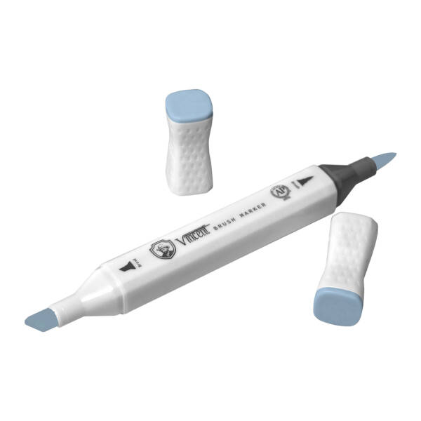 Vincent Graph Master Brush Marker B163 Baby Blue - 3