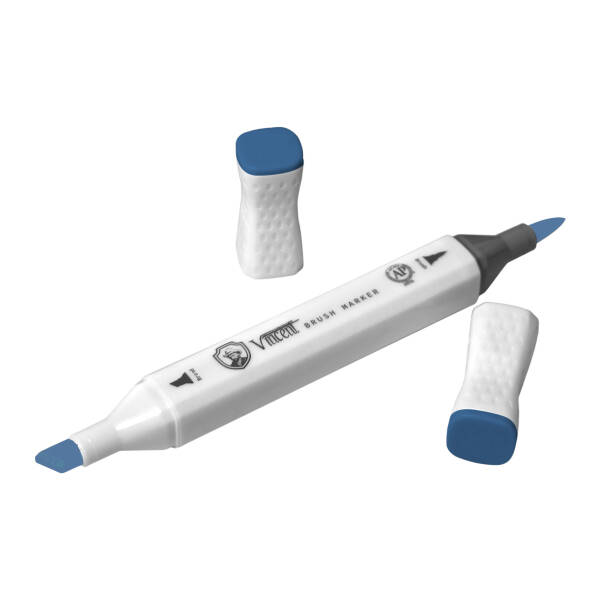 Vincent Graph Master Brush Marker B167 Indi̇go - 3