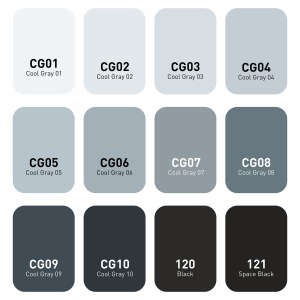 Vincent Graph Master Brush Marker Cg12 - 2