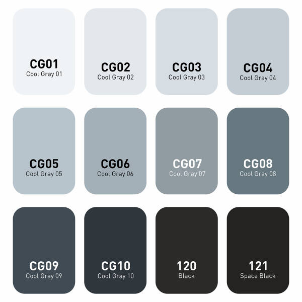 Vincent Graph Master Brush Marker Cg12 - 2