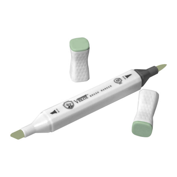 Vincent Graph Master Brush Marker G134 Pale Green - 3