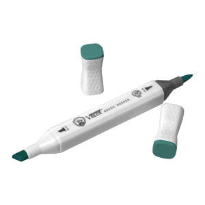 Vincent Graph Master Brush Marker G158 Li̇ght Pi̇ne Green - 3