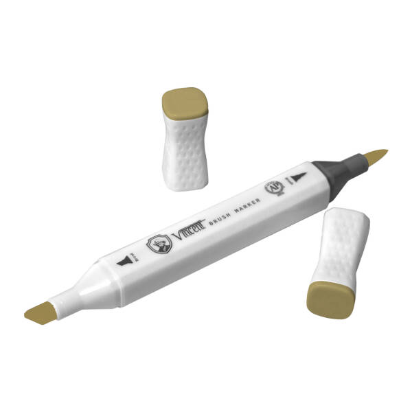 Vincent Graph Master Brush Marker G177 Oli̇ve - 3