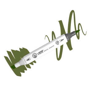 Vincent Graph Master Brush Marker G189 Deep Oli̇ve Green - Vincent