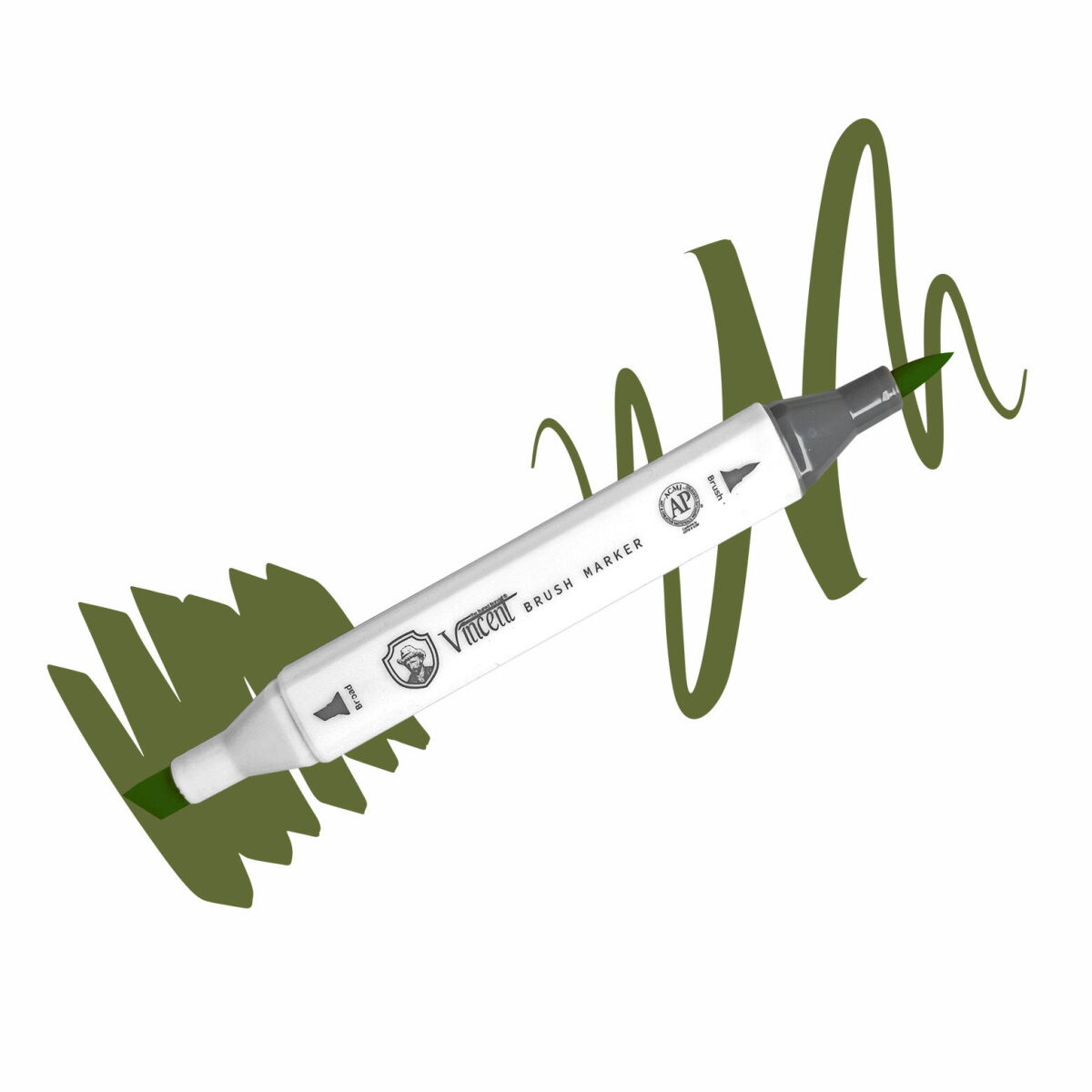 Vincent Graph Master Brush Marker G189 Deep Oli̇ve Green
