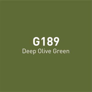 Vincent Graph Master Brush Marker G189 Deep Oli̇ve Green - 4