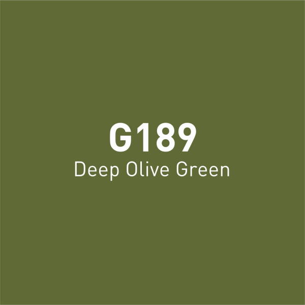 Vincent Graph Master Brush Marker G189 Deep Oli̇ve Green - 4