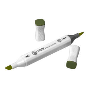 Vincent Graph Master Brush Marker G189 Deep Oli̇ve Green - 3