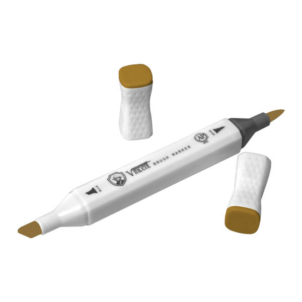 Vincent Graph Master Brush Marker W184 Raw Sienna - 3