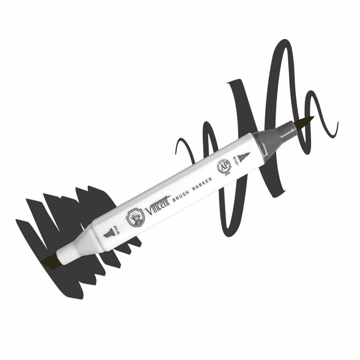 Vincent Graph Master Brush Marker Ng10 Neutral Gray 10