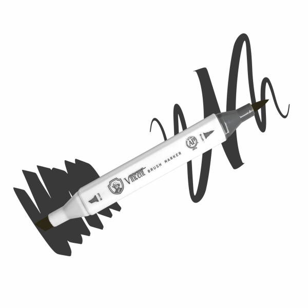 Vincent Graph Master Brush Marker Ng10 Neutral Gray 10 - 1