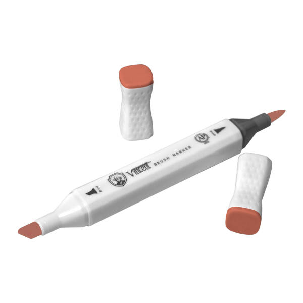 Vincent Graph Master Brush Marker R114 Coral Rose - 3