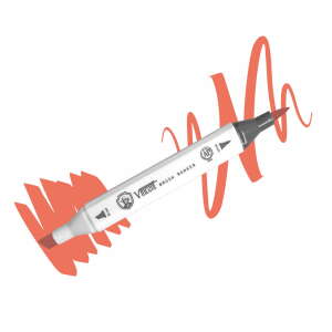 Vincent Graph Master Brush Marker R114 Coral Rose - Vincent
