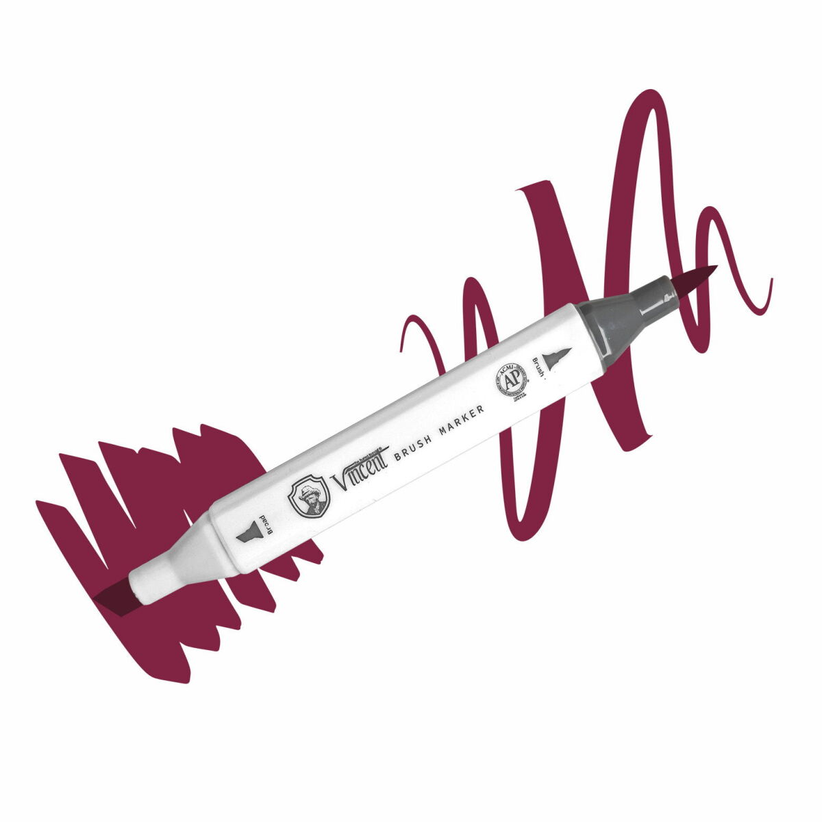 Vincent Graph Master Brush Marker R167 Burgundy