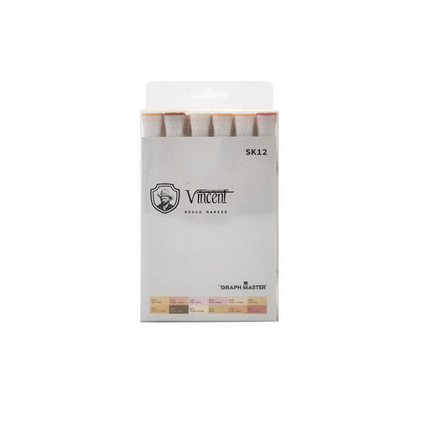 Vincent Graph Master Brush Marker Sk12 - 1
