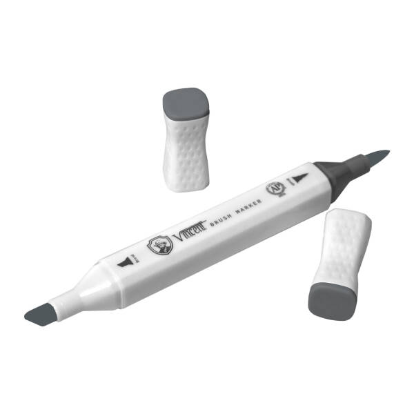 Vincent Graph Master Brush Marker Tg08 Toner Gray 08 - 3