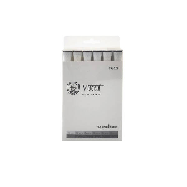 Vincent Graph Master Brush Marker Tg12 - 1