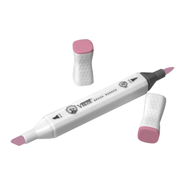 Vincent Graph Master Brush Marker V125 Li̇ght Rose - 3
