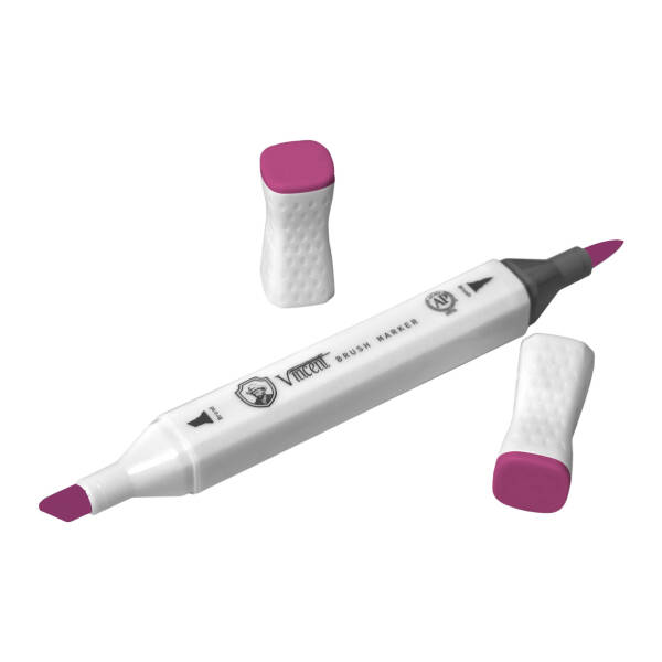 Vincent Graph Master Brush Marker V129 Red Vi̇olet - 3