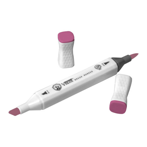 Vincent Graph Master Brush Marker V329 Red Vi̇olet Deep - 3