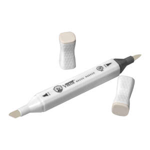 Vincent Graph Master Brush Marker W100 Ivory Cream - 3