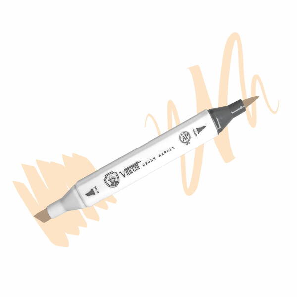 Vincent Graph Master Brush Marker W102 Jaune Bri̇llant - 1